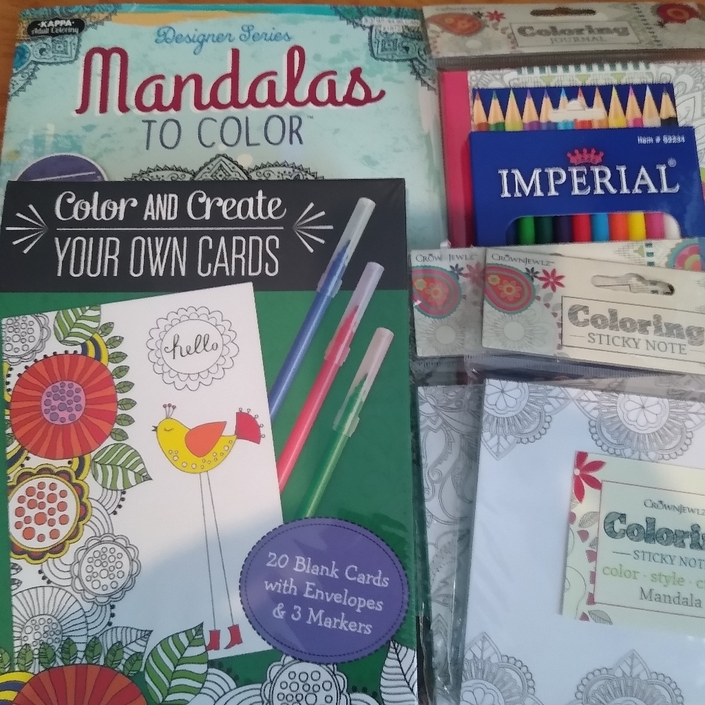 Coloring Set: Book, Journal, Cards, Sticky…